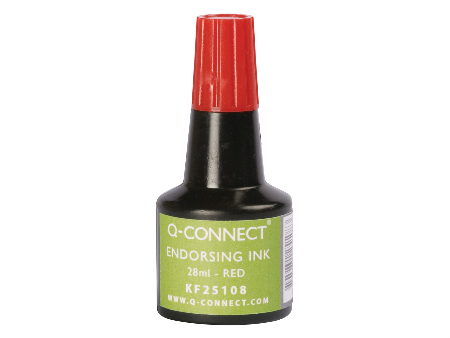 Q-Connect Inchiostro per Timbri Senza Olio 28 ml Rosso KF25108