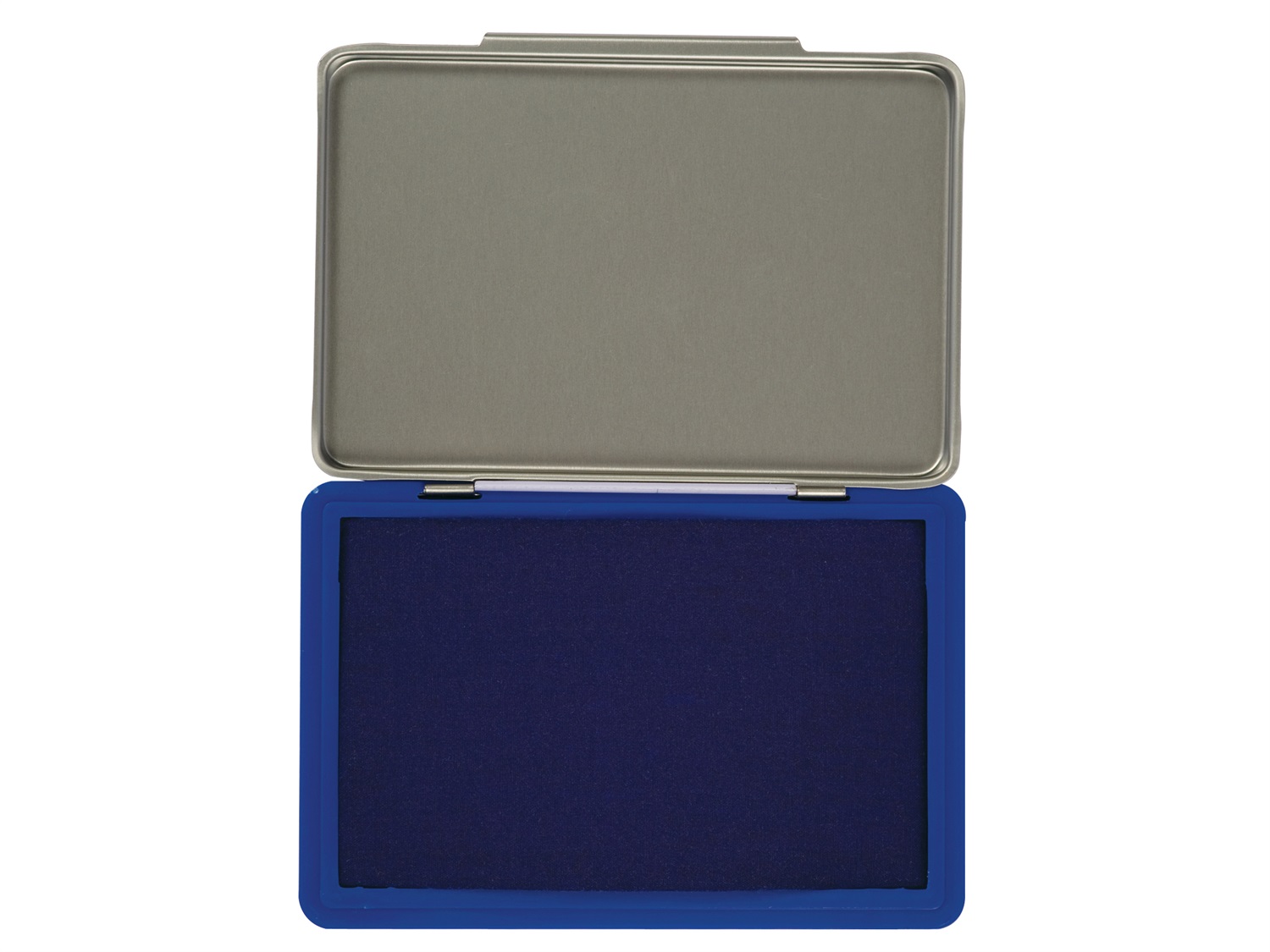 Q-Connect Cuscinetto per Timbri Blu 11x7 cm in Astuccio di Metallo KF25209