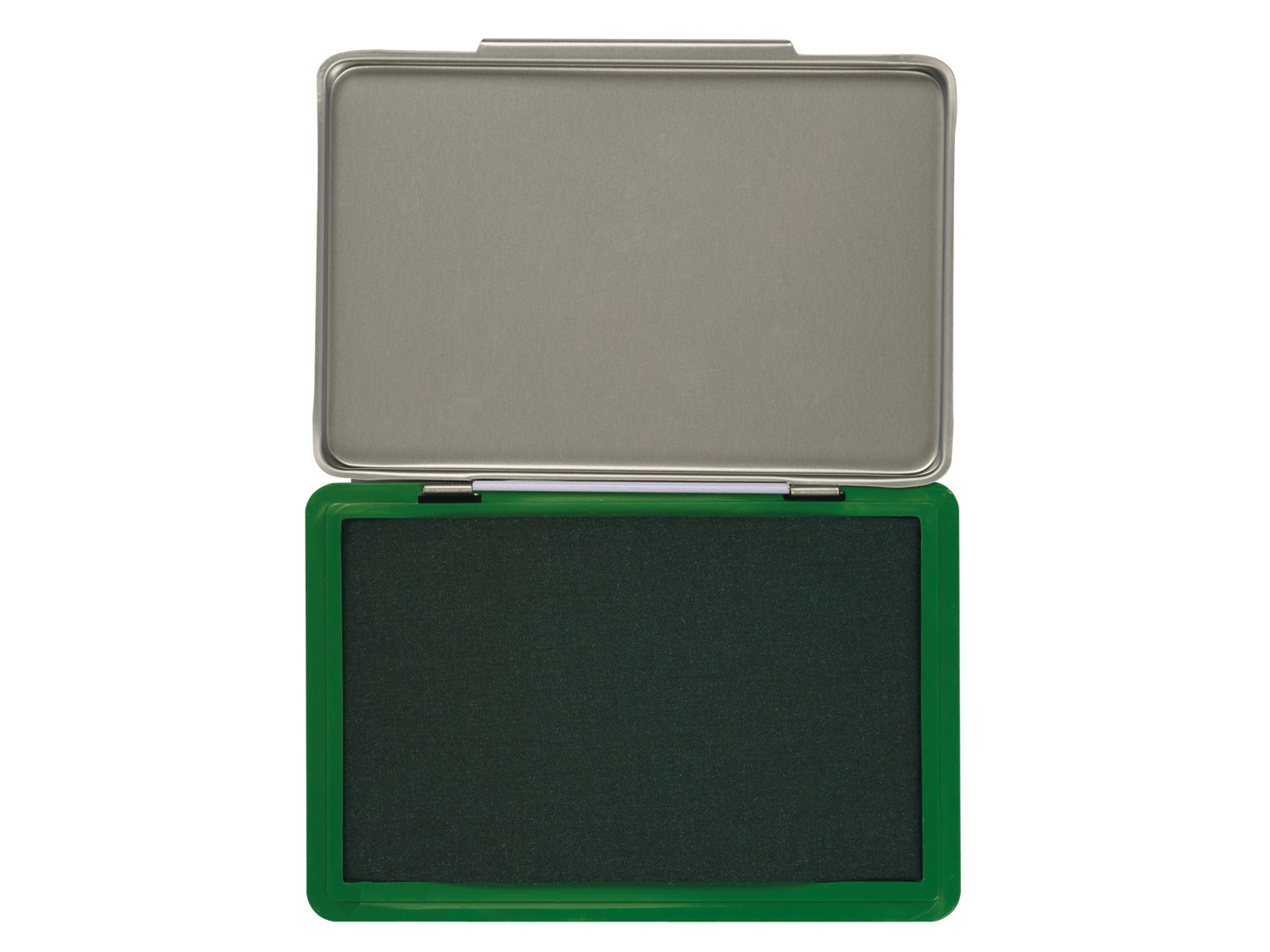 Q-Connect Cuscinetto per Timbri Pre-Inchiostrato 11x7 cm Verde KF25210 in Astuccio di Metallo