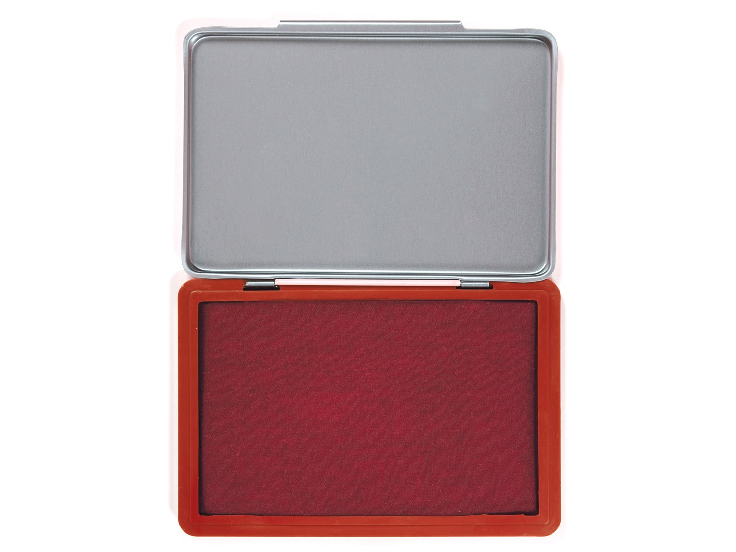 Q-Connect Cuscinetto per Timbri Pre-Inchiostrato 11x7 cm Rosso KF25212 in Astuccio di Metallo