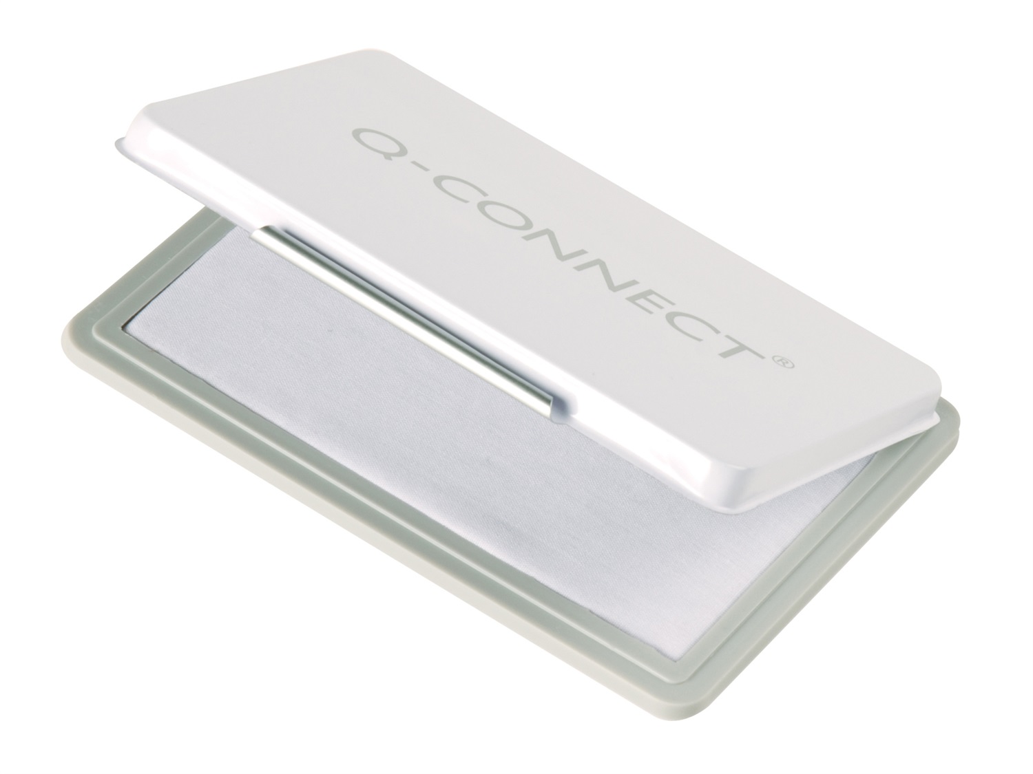 Q-Connect Cuscinetto per Timbri 11x7 cm Neutro (Non Inchiostrato) in Astuccio di Metallo