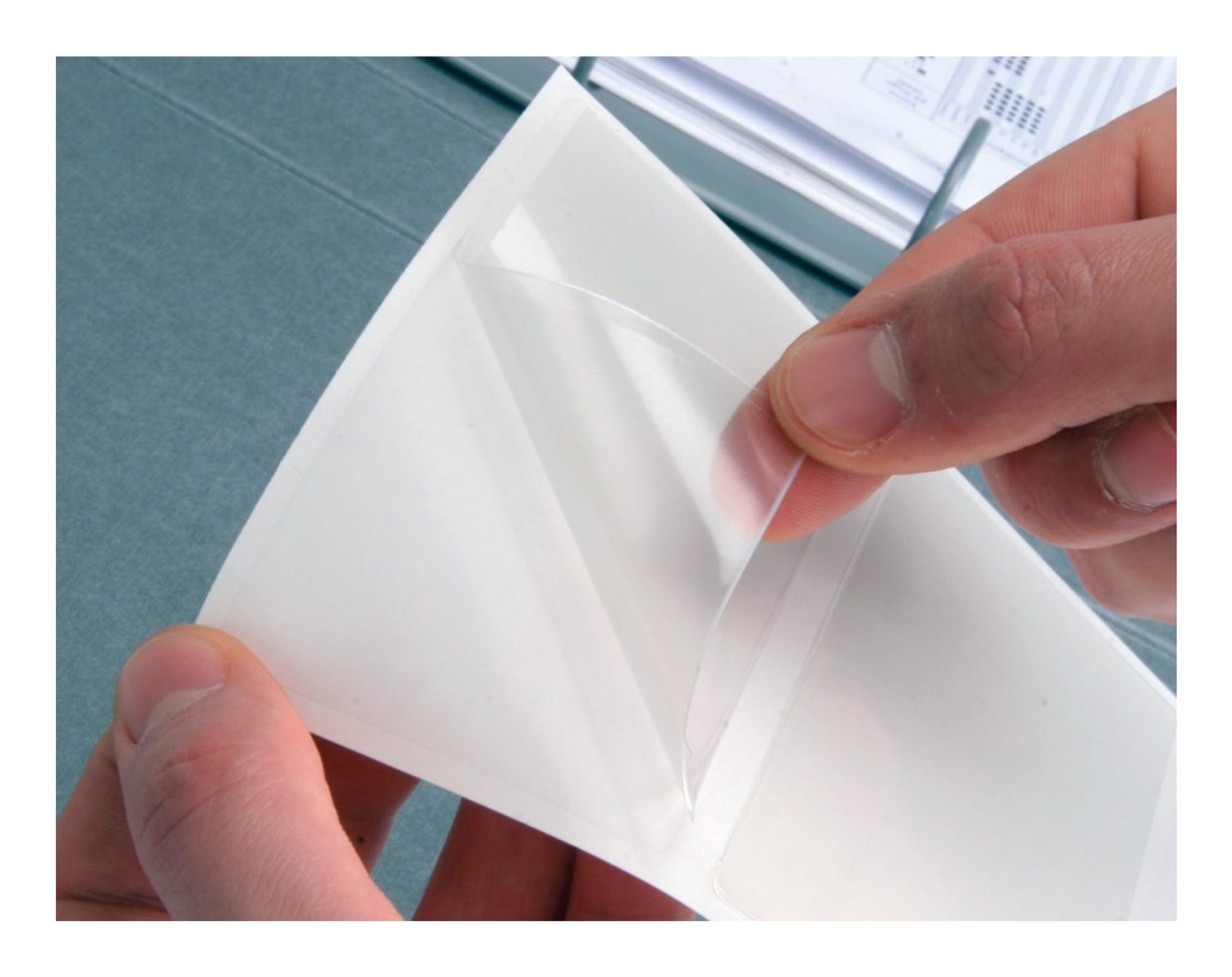 Q-Connect Tasche adesive portabiglietti 60x95 mm trasparente apertura lato corto - confezione da 10