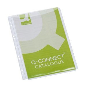 Q-Connect Buste a soffietto A4 in PVC trasparente - Spessore 180 micron - Confezione da 5 pezzi
