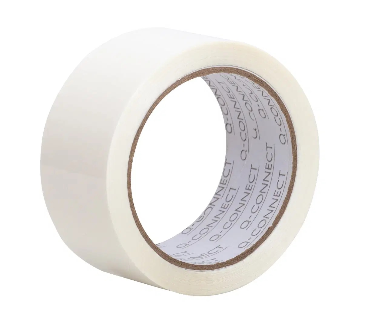 Q-CONNECT Nastro adesivo da imballo 50 mm x 66 m Bianco in Polipropilene (PP) - Svolgimento Rumoroso - Confezione da 6 pezzi