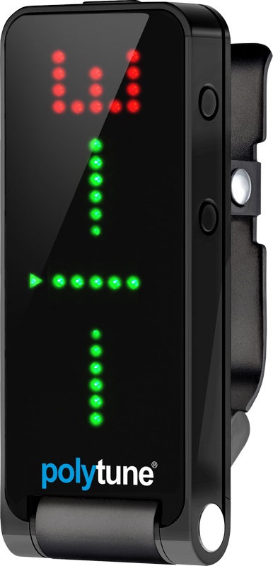 TC Electronic POLYTUNE CLIP NERO - Accordatore a clip polifonico con accordatura stroboscopica e alta precisione