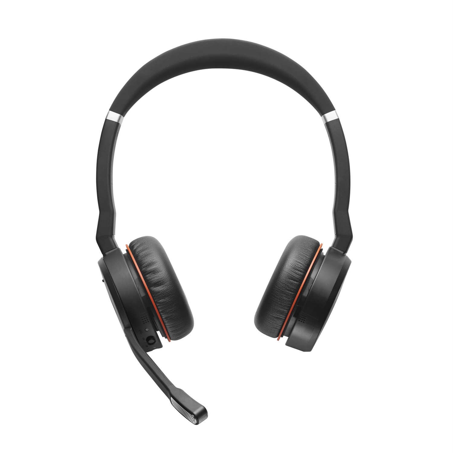 Jabra Evolve 75 UC Stereo Cuffia con Microfono Padiglione Auricolare Bluetooth e Cablata, Nero e Rosso, per Ufficio/Call Center