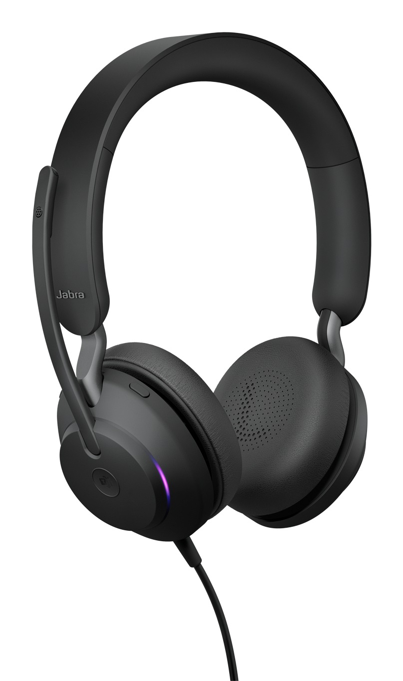 Jabra Evolve2 40 Cuffia e Auricolare Cablato USB-A con Cancellazione del Rumore, Ottimizzato per Microsoft Teams, Stereo, Nero