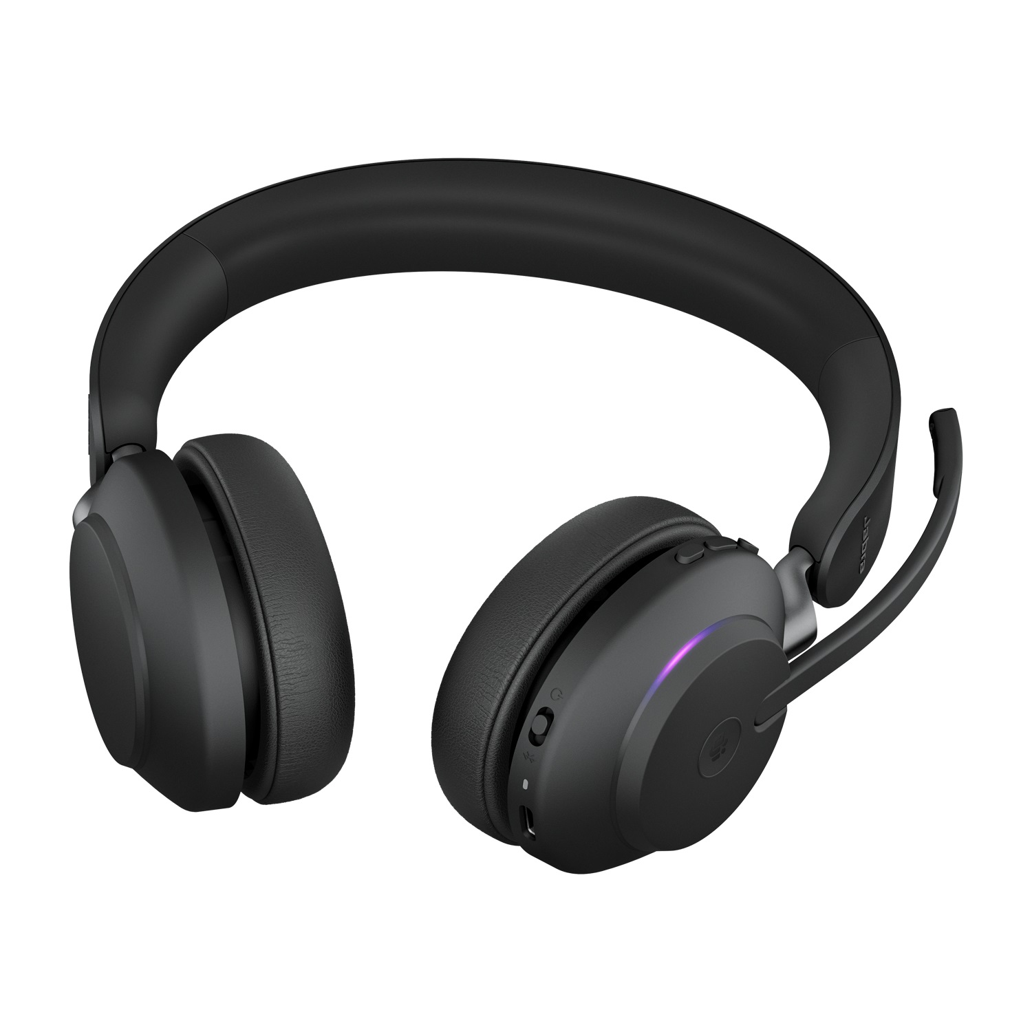 Jabra Evolve2 65 Wireless PC Headset - Cuffie Stereo MS con Microfono, Noise Cancelling, Ottimizzato per Microsoft Teams, USB-A, Bluetooth, Nero