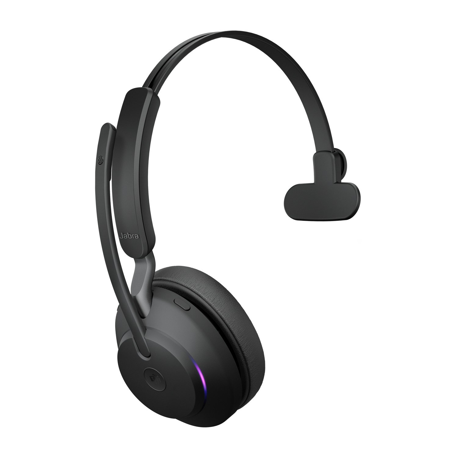 Jabra Evolve2 65 MS Mono Cuffia Wireless Bluetooth USB-A per Ufficio, Noise Cancelling, Nero