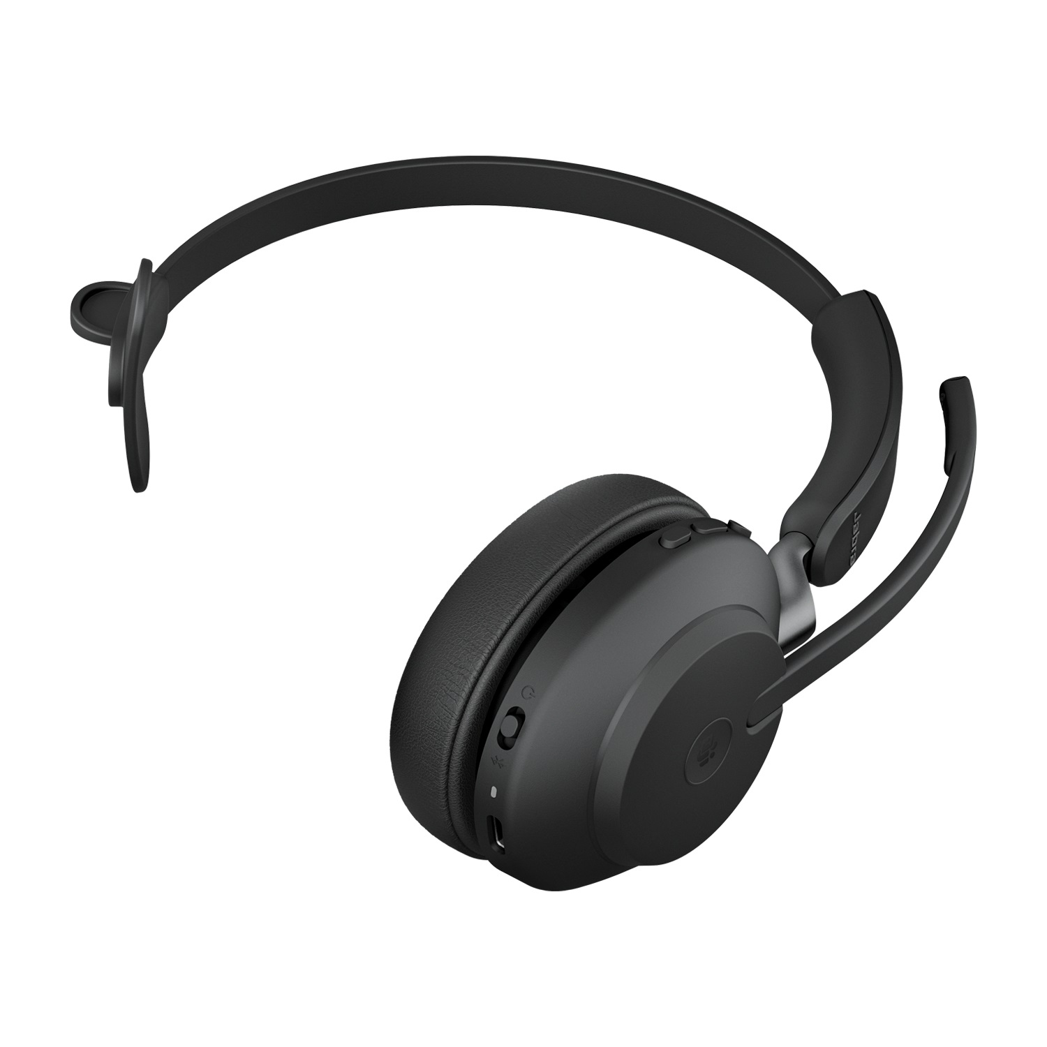 Jabra Evolve2 65 MS Mono Cuffia Wireless Bluetooth USB-A per Ufficio, Noise Cancelling, Nero