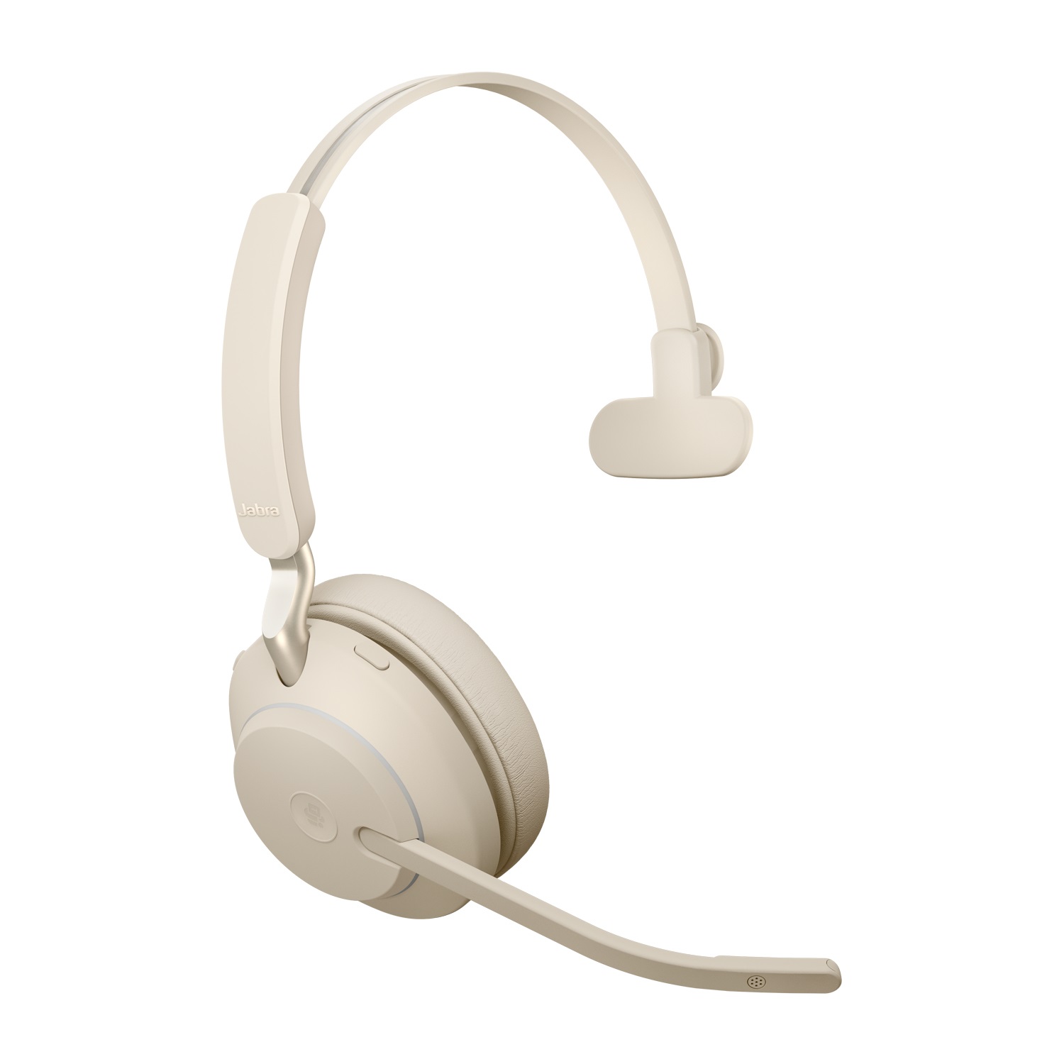 Jabra Evolve2 65 Auricolare Wireless Mono con Dongle USB-C e Supporto di Ricarica, Ottimizzato per Microsoft Teams, Colore Beige