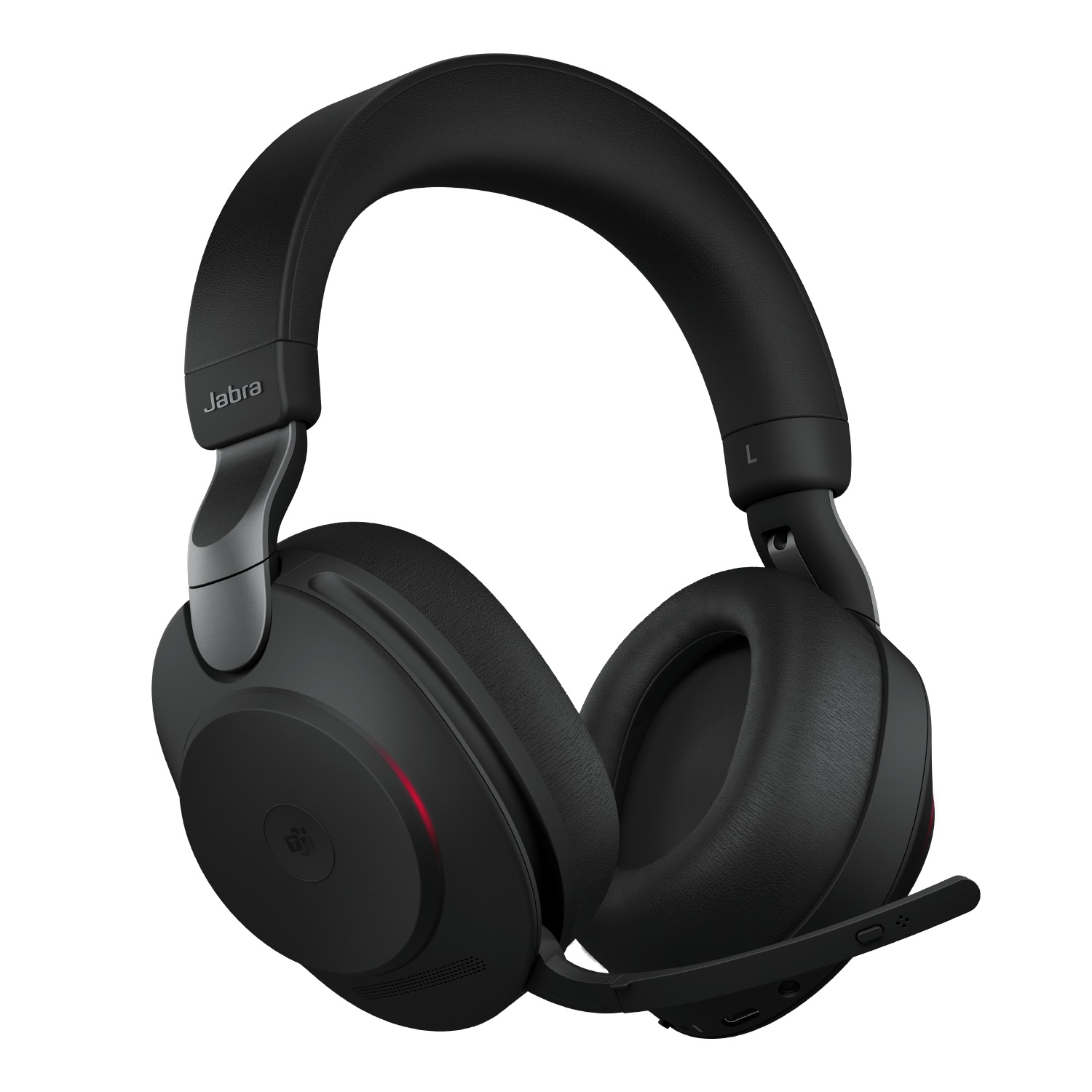Jabra Evolve2 85 Cuffia con Microfono Padiglione Auricolare USB tipo-C Bluetooth Nero - Cancellazione Attiva del Rumore, Certificata Microsoft Teams