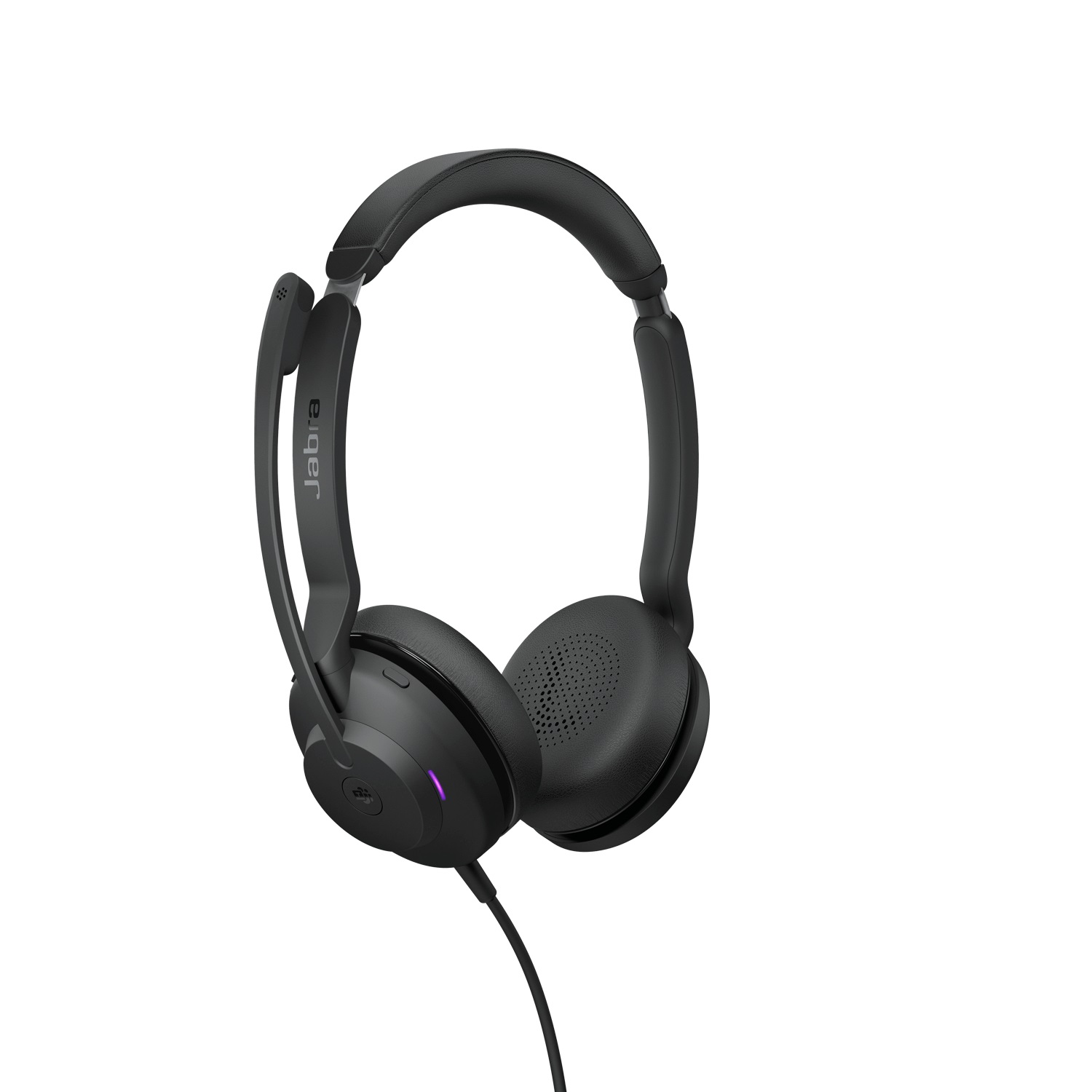 Jabra Evolve2 30 Cuffie On-Ear Stereo con Cancellazione del Rumore, Ottimizzate per Microsoft Teams, Cavo USB-A, Nero
