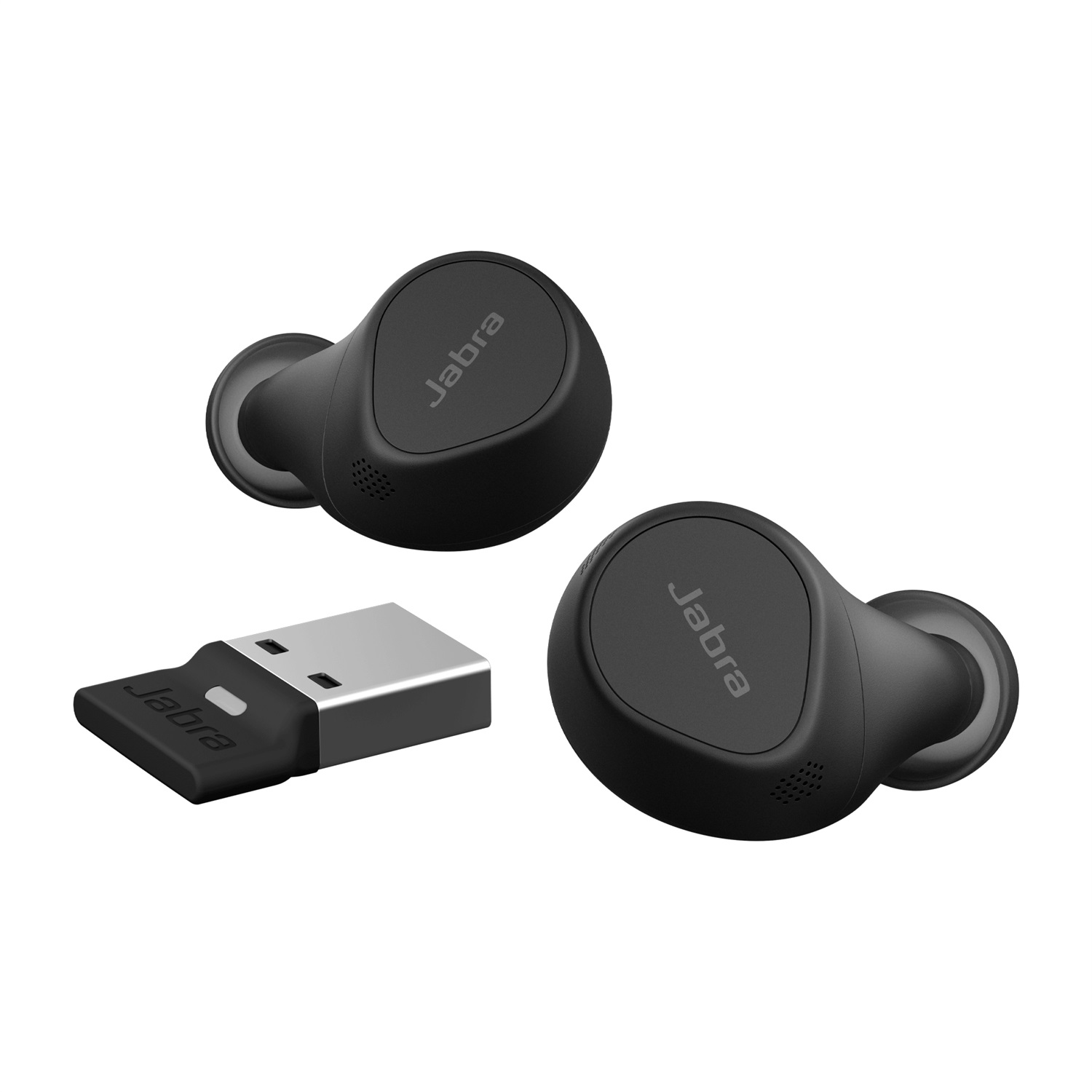 Jabra Evolve2 Buds Auricolari Bluetooth In-Ear True Wireless Stereo (TWS) con Cancellazione Attiva del Rumore (ANC), 4 Microfoni, Certificazione Microsoft Teams, Nero