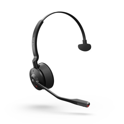 Jabra ENGAGE 55 UC STEREO Auricolare Wireless A Padiglione per Ufficio con Microfono a Cancellazione del Rumore, Range 150 m, Colore Nero
