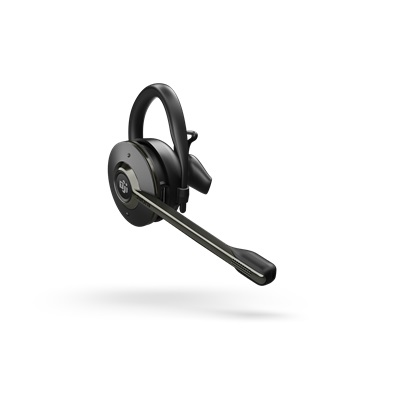Jabra ENGAGE 55 UC STEREO Auricolare Wireless A Padiglione per Ufficio con Microfono a Cancellazione del Rumore, Range 150 m, Colore Nero