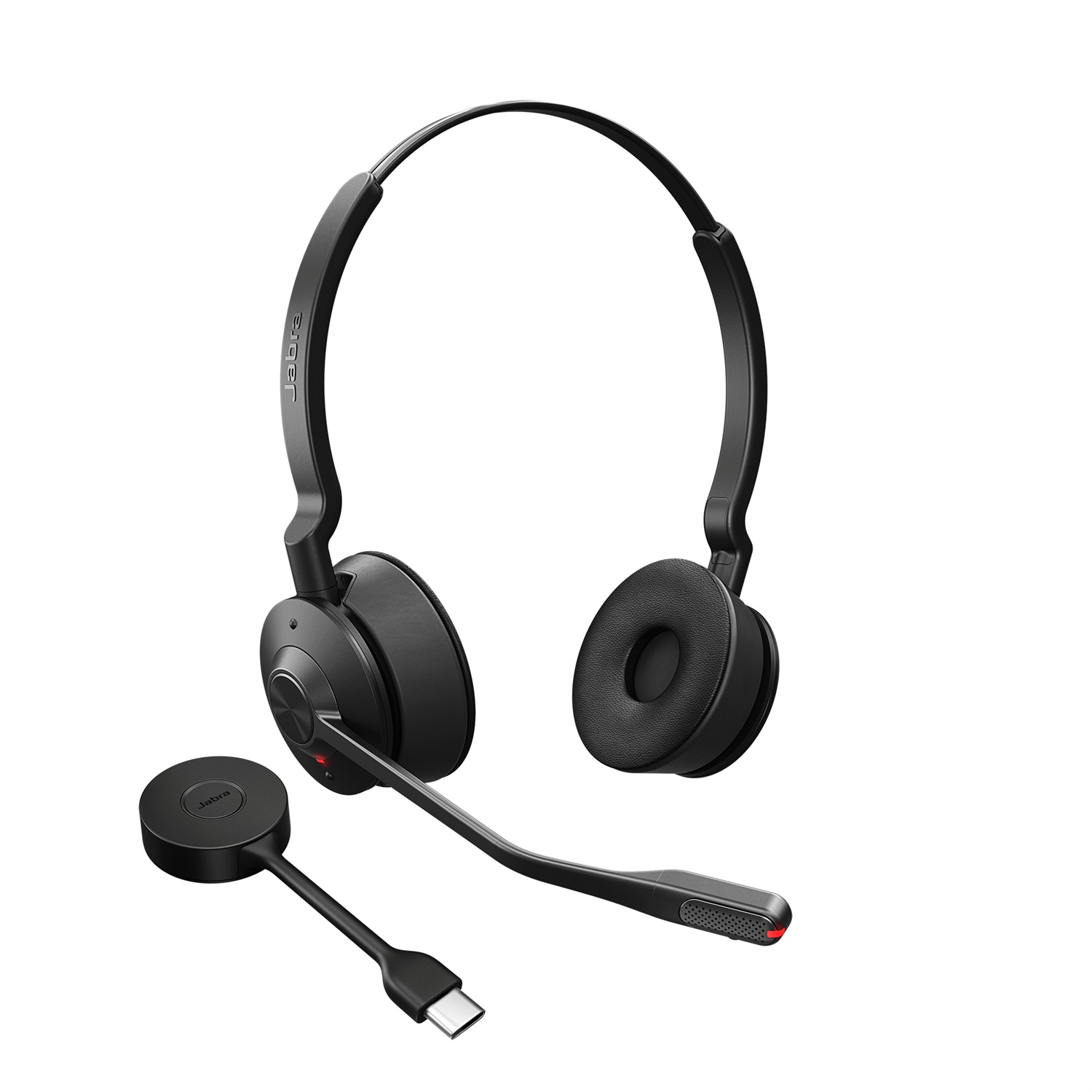 Jabra ENGAGE 55 UC STEREO Auricolare Wireless A Padiglione per Ufficio con Microfono a Cancellazione del Rumore, Range 150 m, Colore Nero