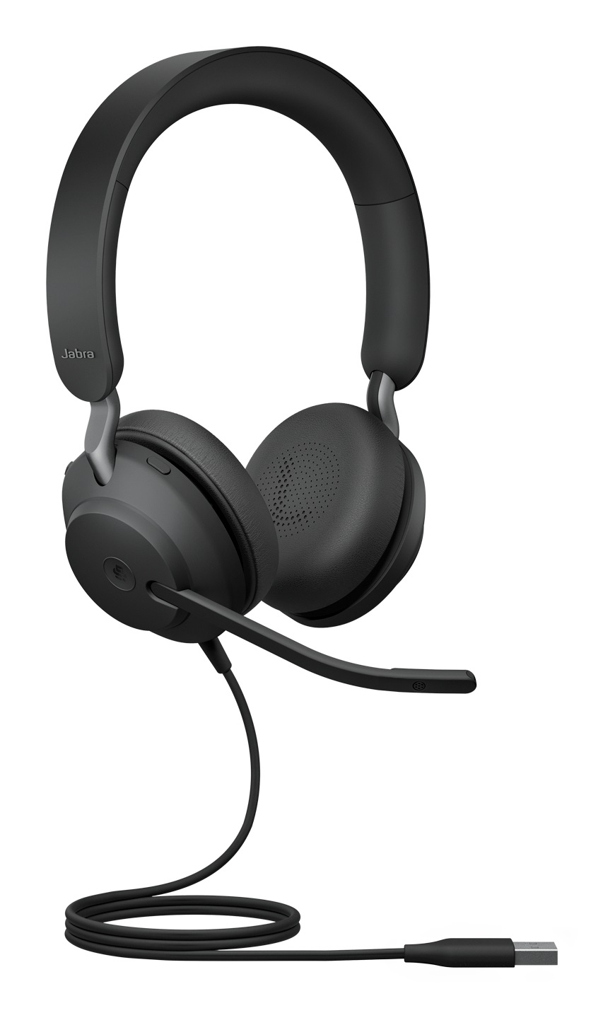 Jabra Evolve2 40 SE Auricolare Cablato Stereo con Microfono, USB-A, Isolamento Acustico, Nero