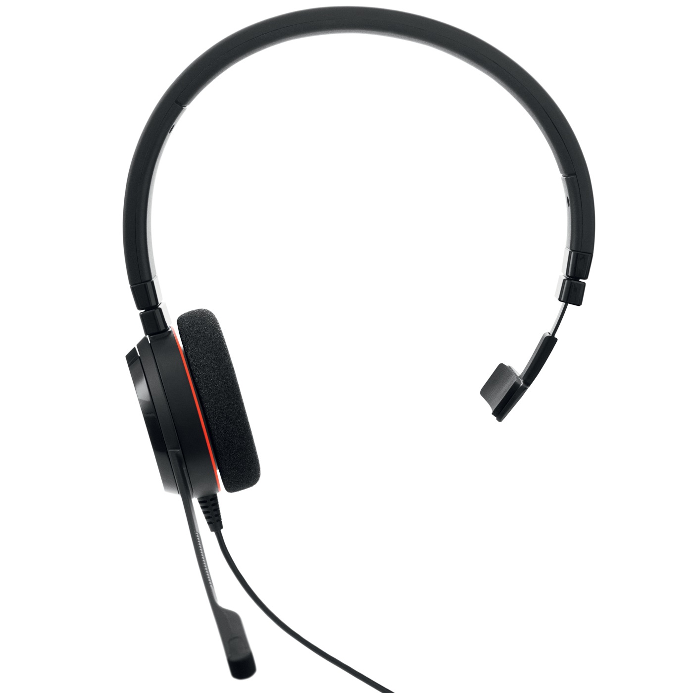 Jabra Evolve 20 Mono Headset - Auricolare Cablato con Cancellazione Passiva del Rumore, Certificato per Comunicazione Unificata, USB Type-C / USB Type-A, Nero