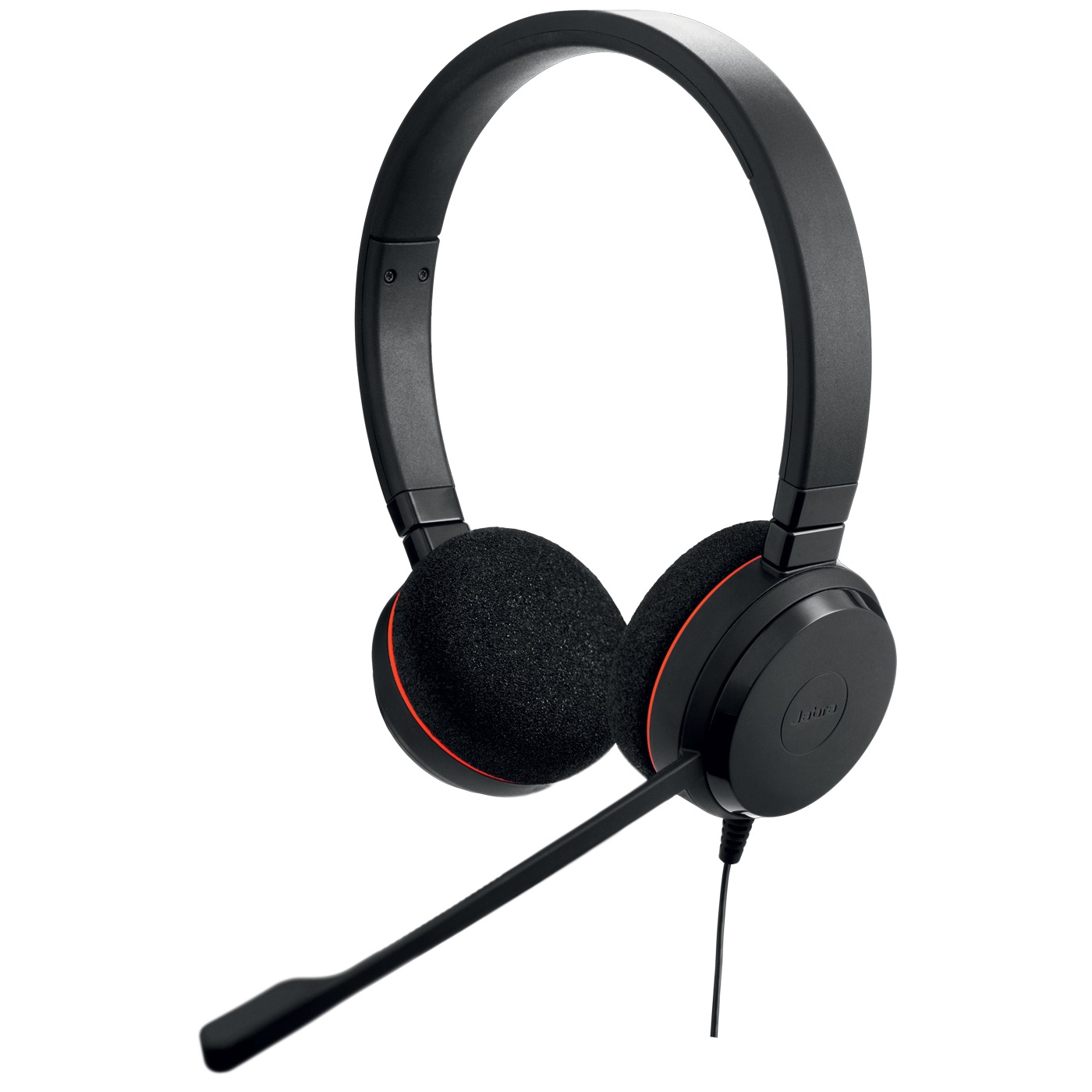 Jabra Evolve 20 Auricolare Cablato Stereo MS con USB Type-C / USB Type-A, Cancellazione Passiva del Rumore, Nero