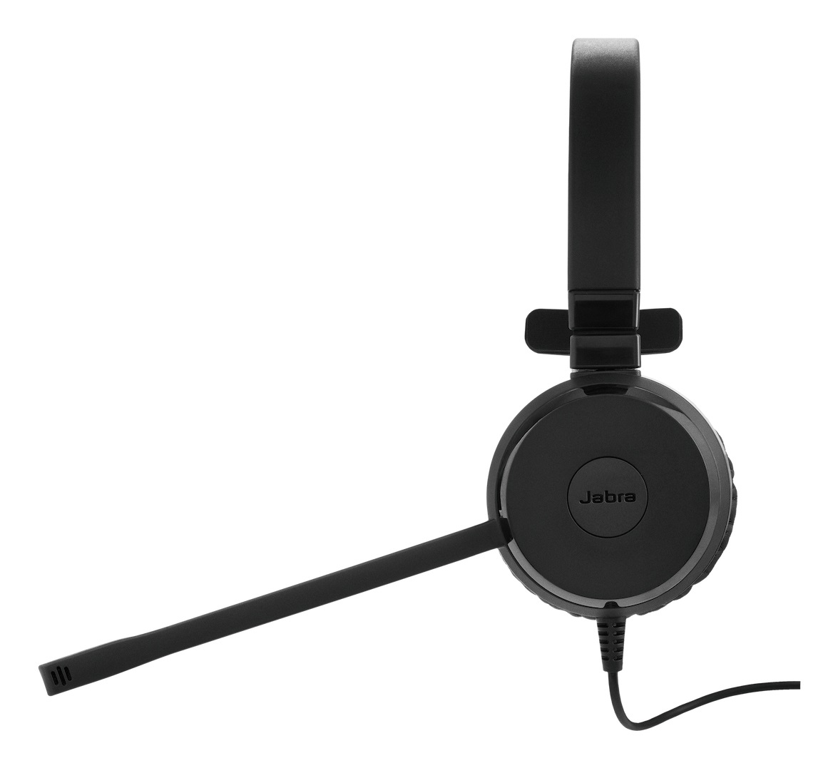 Jabra Evolve 30 II - Cuffie Stereo Cablate con Microfono a Cancellazione del Rumore, Certificato Microsoft Teams, USB Type-C / USB Type-A, Nero