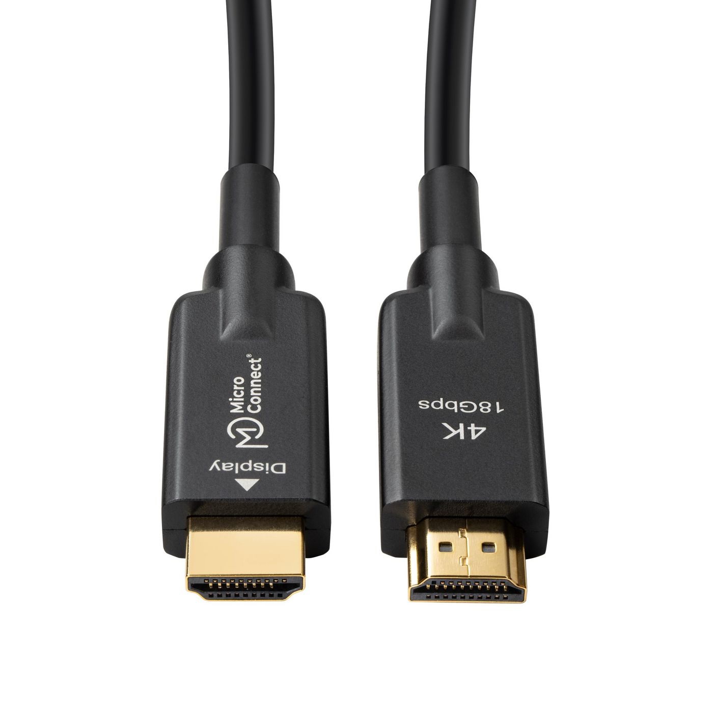 Microconnect HDM191950V2.0AOP Cavo HDMI 50 m Tipo A (Standard) Nero - Premium Optic Cable Armored 2.0 4K 60Hz, 18Gbps, Supporto YUV4:4:4, EDID/HDCP2.2/HDR/ARC