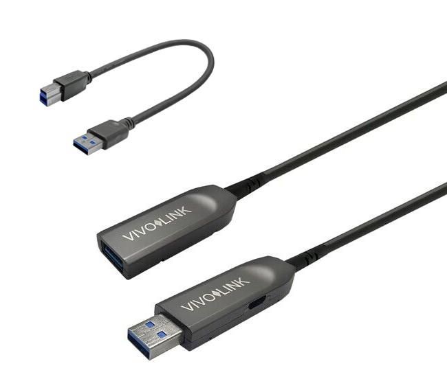 Vivolink PROUSB3AAF20 Cavo USB 3.2 Gen 1 (3.1 Gen 1) 20 m USB A Nero - Velocità fino a 5000 Mbit/s