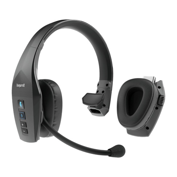 Jabra BlueParrott S650-XT Cuffie Wireless 2-in-1, Convertibili da Stereo a Mono, Cancellazione Attiva del Rumore, 4 Microfoni, Musica e Chiamate, Bluetooth, Nero