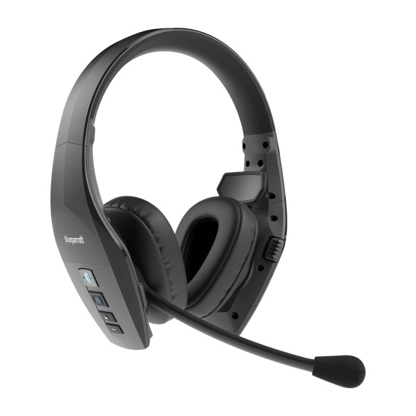 Jabra BlueParrott S650-XT Cuffie Wireless 2-in-1, Convertibili da Stereo a Mono, Cancellazione Attiva del Rumore, 4 Microfoni, Musica e Chiamate, Bluetooth, Nero