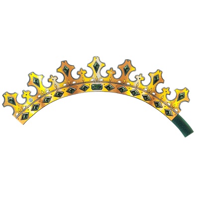 Liontouch Corona Kingmaker - Giocattolo Medievale in Gommapiuma Durevole per Bambini dai 3 Anni, Taglia Regolabile con Design Elegante in Oro e Smeraldi