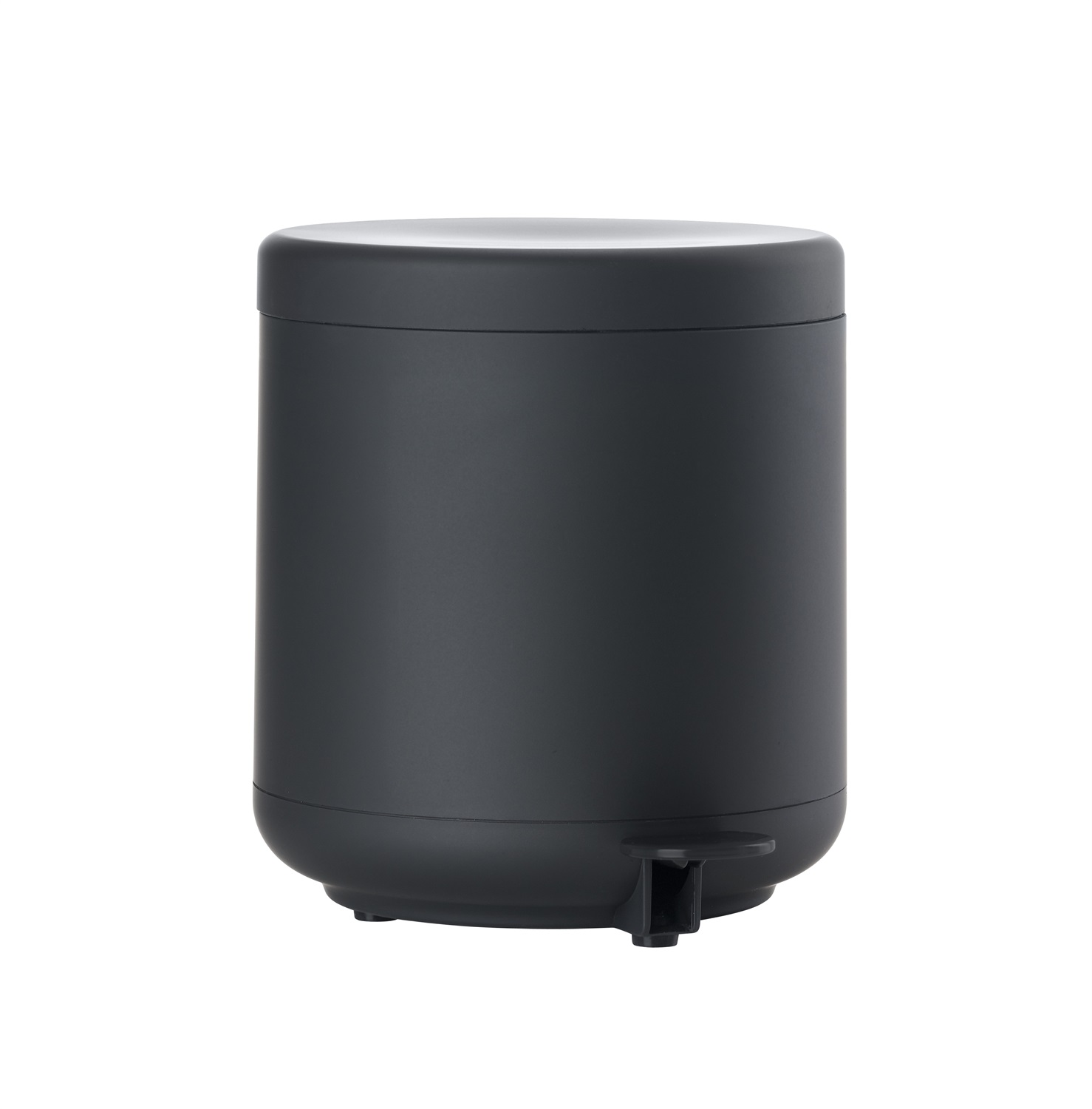 Zone Denmark Ume Pattumiera da Bagno Rotonda 4 L in ABS Nero con Funzione Soft Close