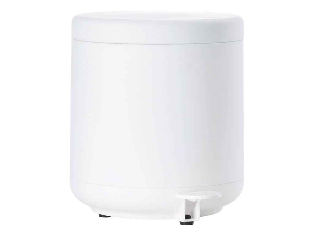 Zone Denmark Bidone A Pedale Ume Bianco - Pattumiera in ABS Soft Touch, Capacità 4L, Design Moderno e Funzionale