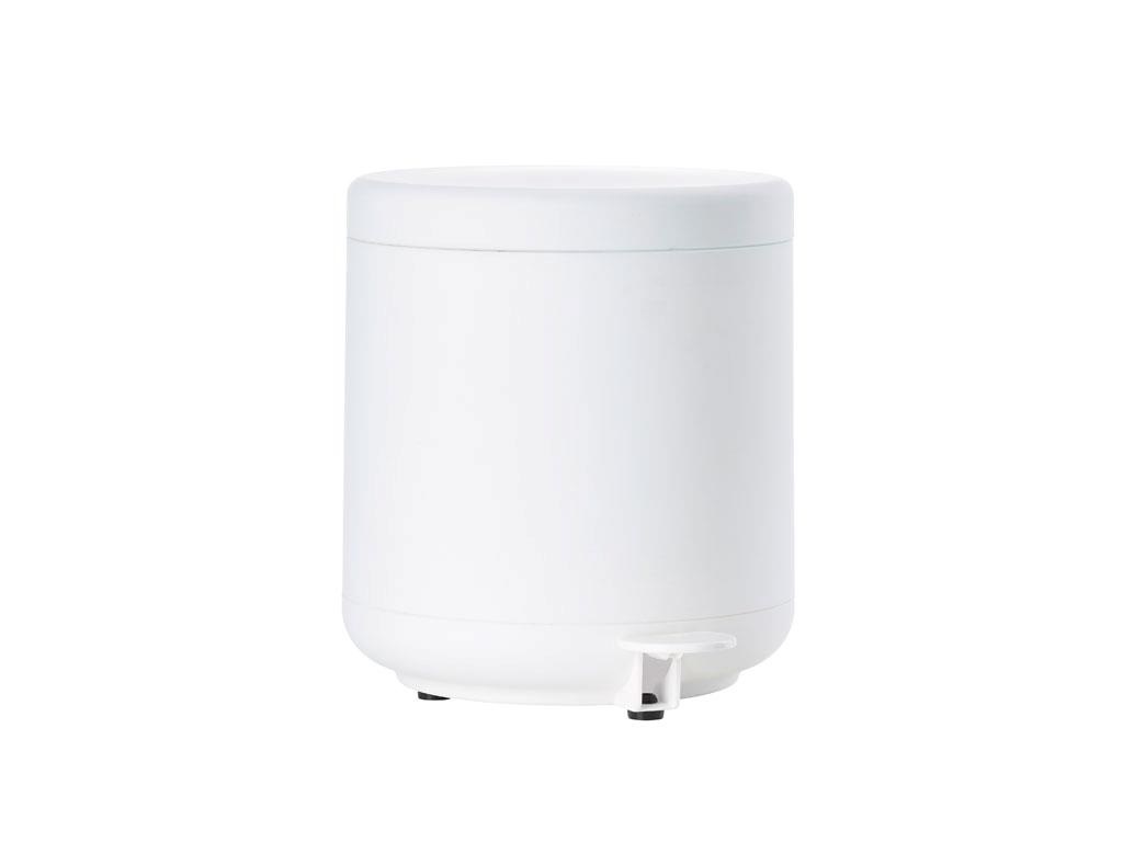 Zone Denmark Bidone A Pedale Ume Bianco - Pattumiera in ABS Soft Touch, Capacità 4L, Design Moderno e Funzionale