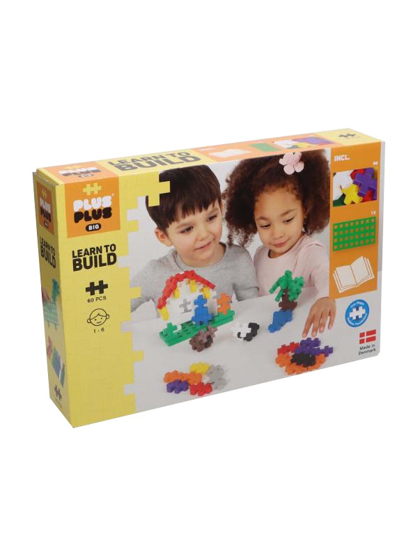 Plus-Plus Big Learn to Build - Gioco da costruzione con 60 pezzi per stimolare la creatività dei bambini