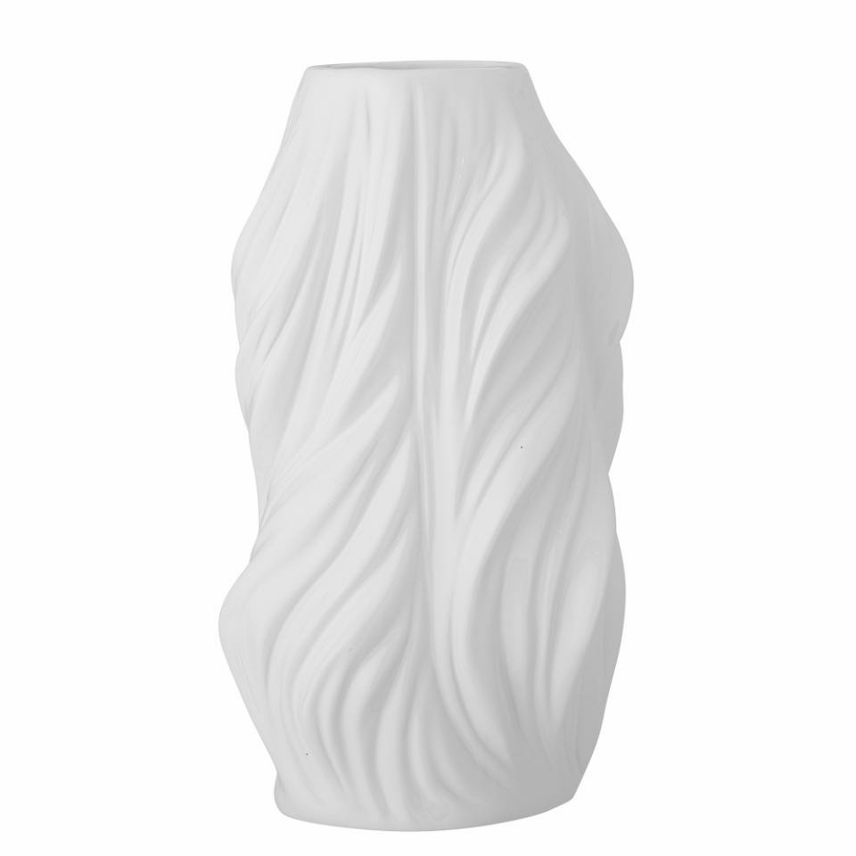 Bloomingville Vaso in Ceramica Beige Ø 12,5 cm H 22 cm - Design Danese con Finitura Opaca
