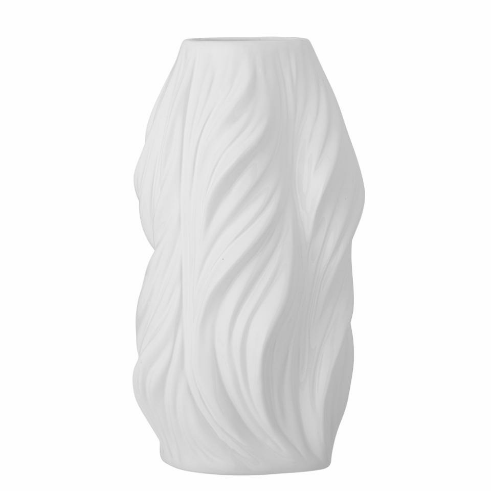 Bloomingville Vaso in Ceramica Beige Ø 12,5 cm H 22 cm - Design Danese con Finitura Opaca