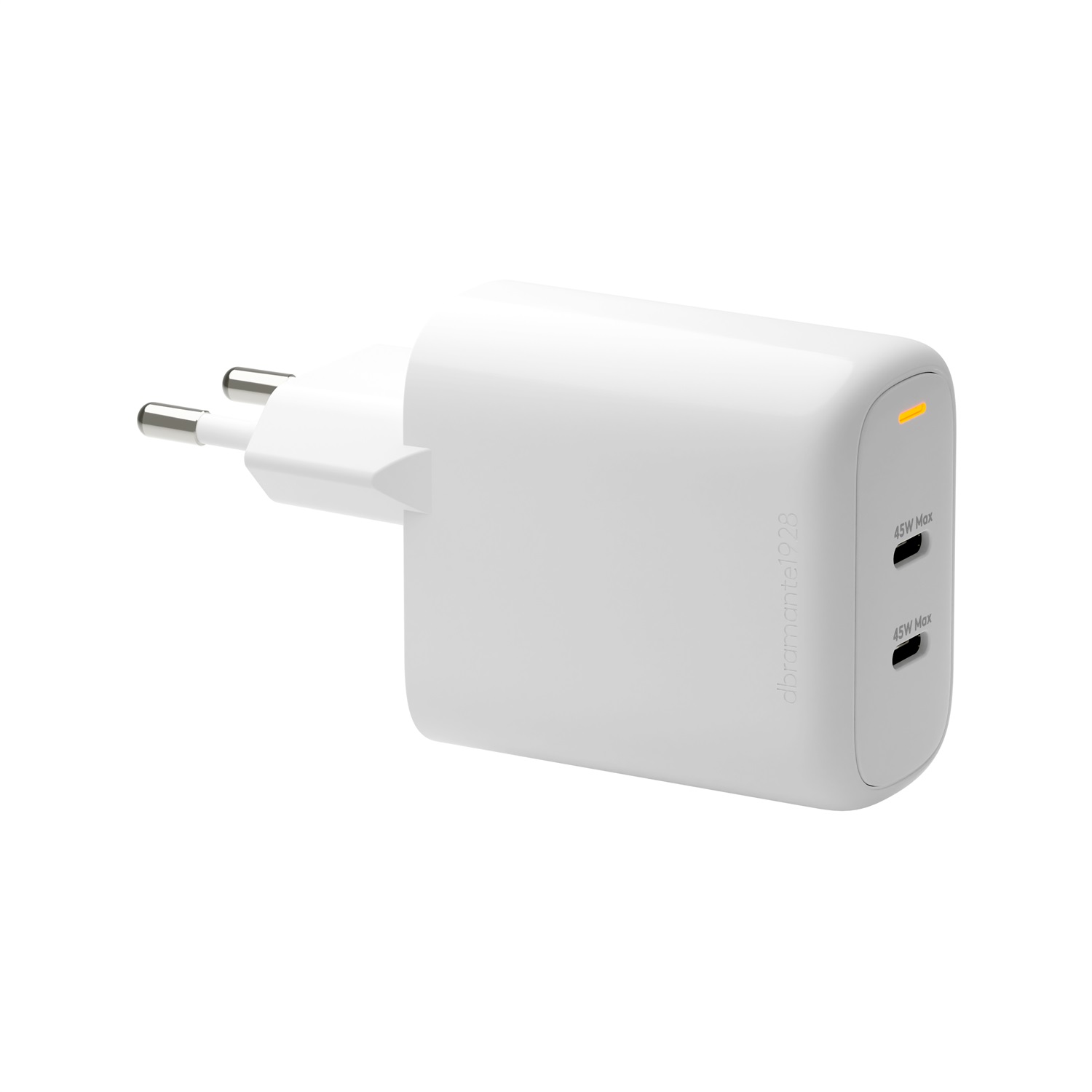 dbramante1928 re-charge Alimentatore Universale Bianco AC Interno 45W con 2 Porte USB-C