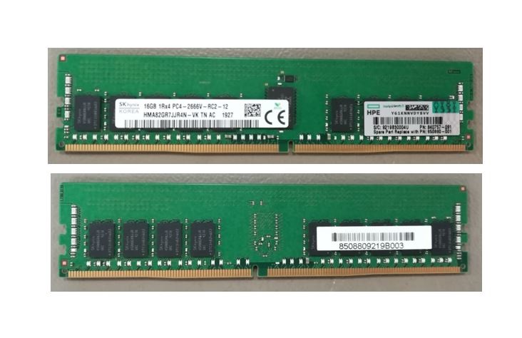 Hewlett Packard Enterprise HPE 850880-001 Memoria 16 GB DDR4 2666 MHz Registered DIMM (1 x 16 GB)