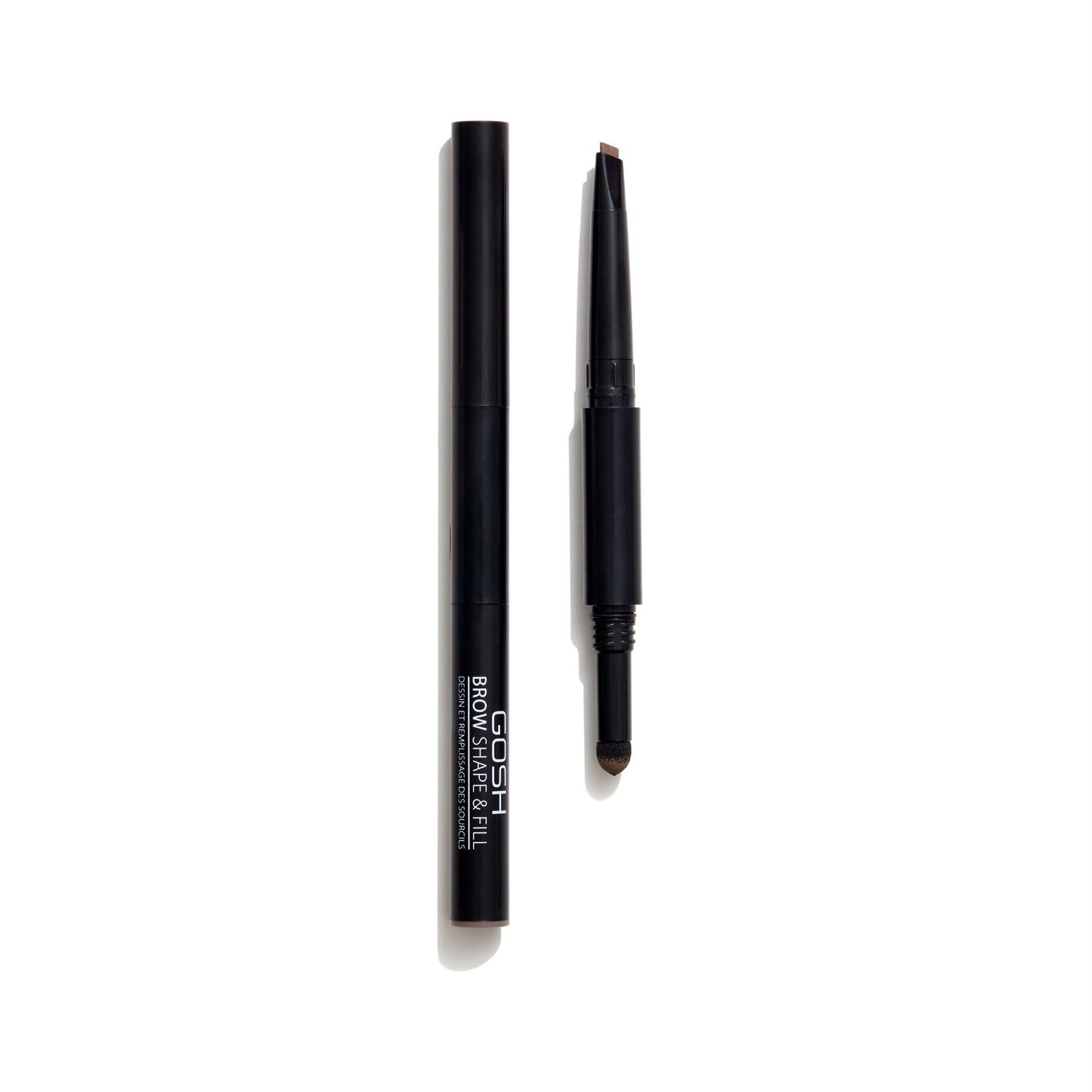 GOSH Brow Shape & Fill 002 Greybrown - Matita per Sopracciglia 0,5 g, Formula Innovativa e Delicata, Adatta a Tutti i Tipi di Pelle