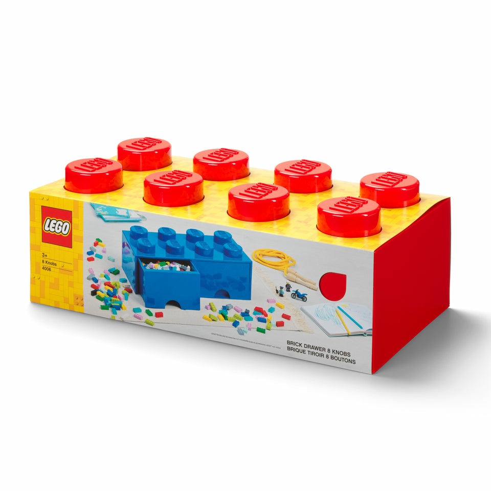 LEGO l4006r.00 Contenitore Storage Brick 8 Rosso con 2 Cassetti Impilabile