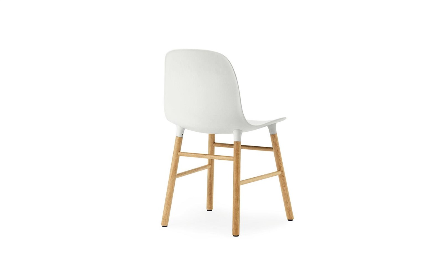 Normann Copenhagen Sedia Form - Bianco in Polipropilene con Basamento in Rovere - Design di Simon Legald