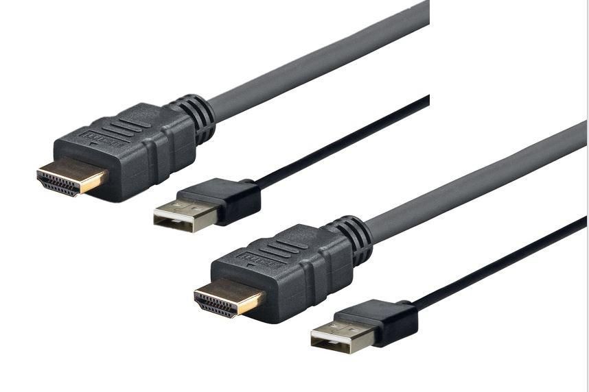 Vivolink Cavo e Adattatore Video 2m HDMI e USB Tipo A Nero