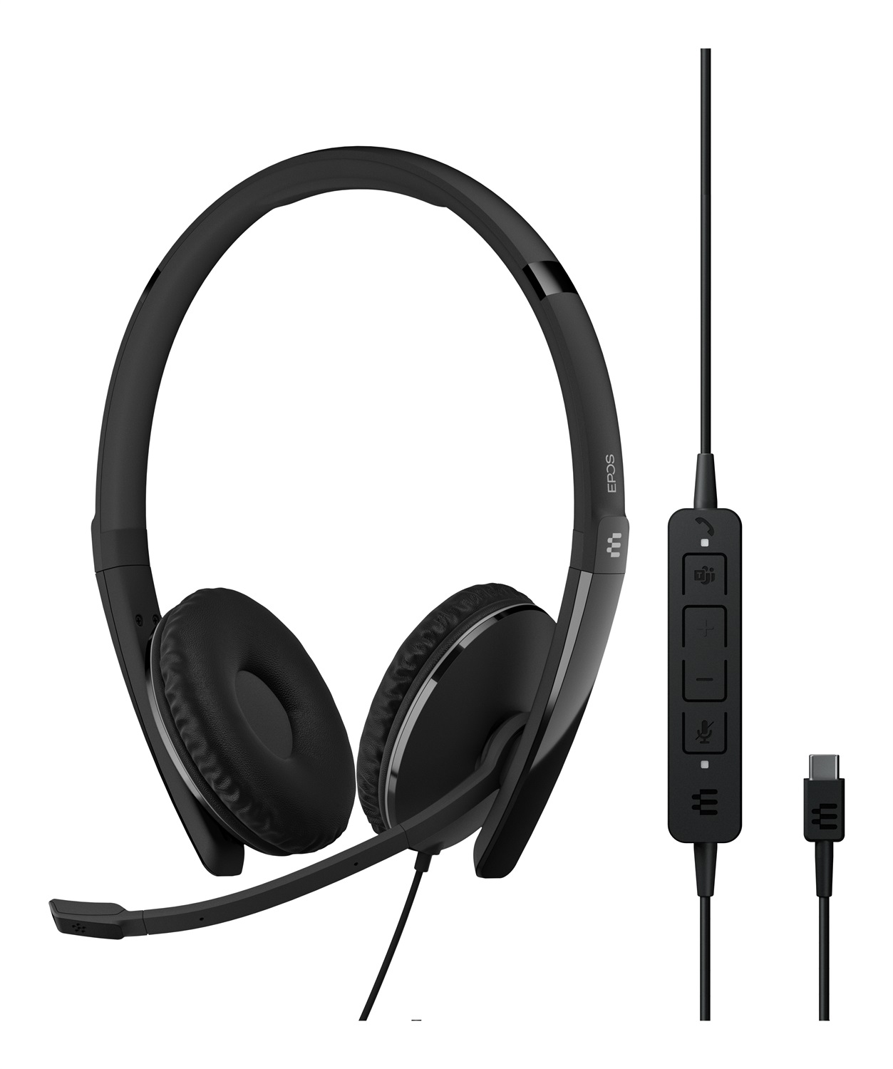 EPOS SENNHEISER ADAPT 160T ANC USB-C - Cuffia con microfono Cablata, Cancellazione Attiva del Rumore, Certificata Microsoft Teams, Design Ergonomico