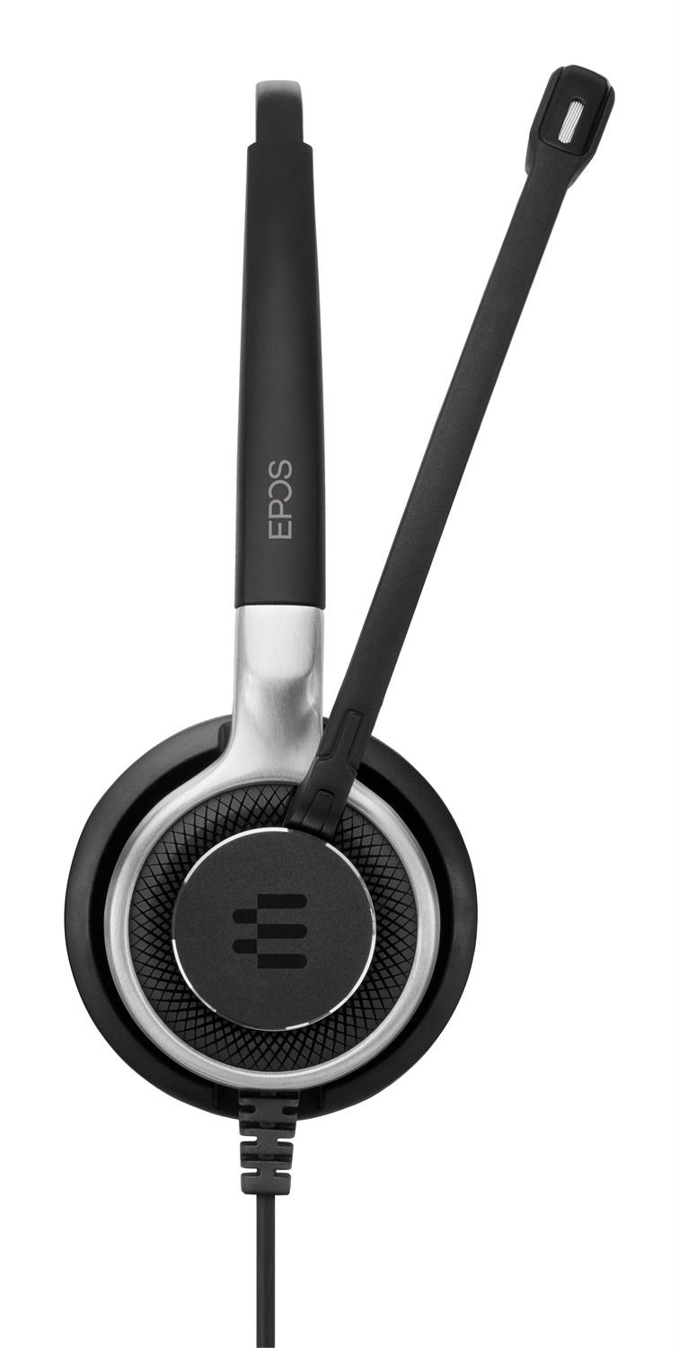 EPOS SENNHEISER IMPACT SC 660 ANC USB - Cuffia con Microfono Cablata a Padiglione per Musica e Chiamate, USB Tipo A, Nero/Argento
