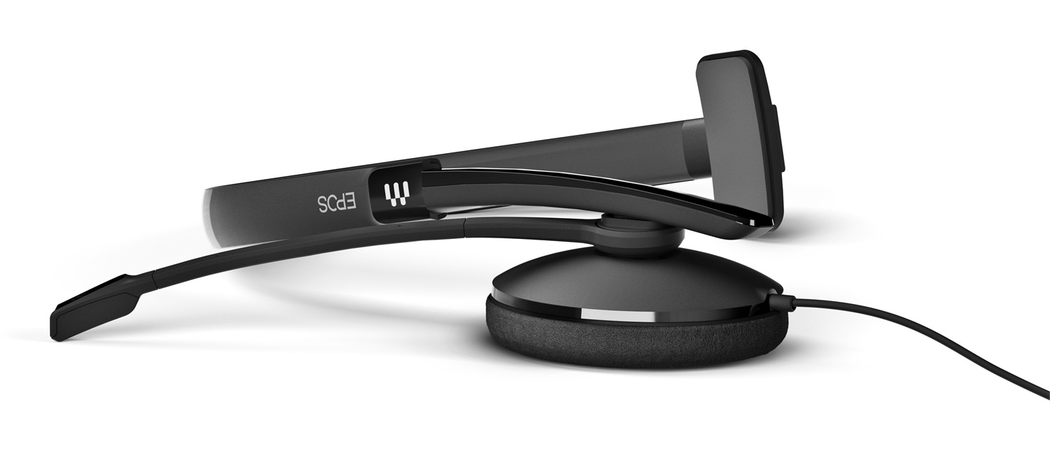 EPOS ADAPT 130T USB II - Auricolare Cablato a Padiglione per Ufficio, Connettività USB Tipo A, Nero