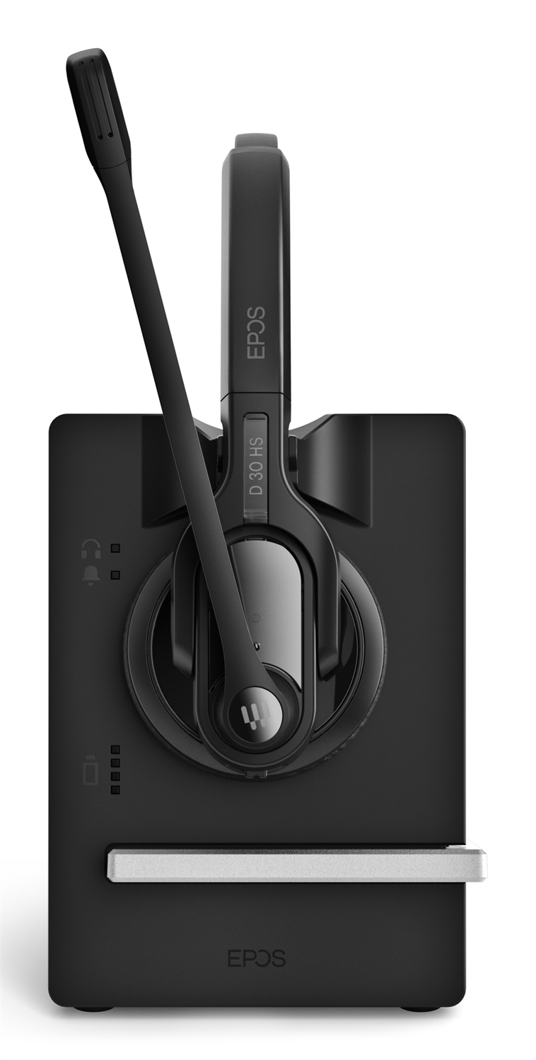 EPOS | SENNHEISER IMPACT D 30 Phone - Auricolare Wireless A Padiglione per Ufficio con Microfono a Cancellazione del Rumore - Nero