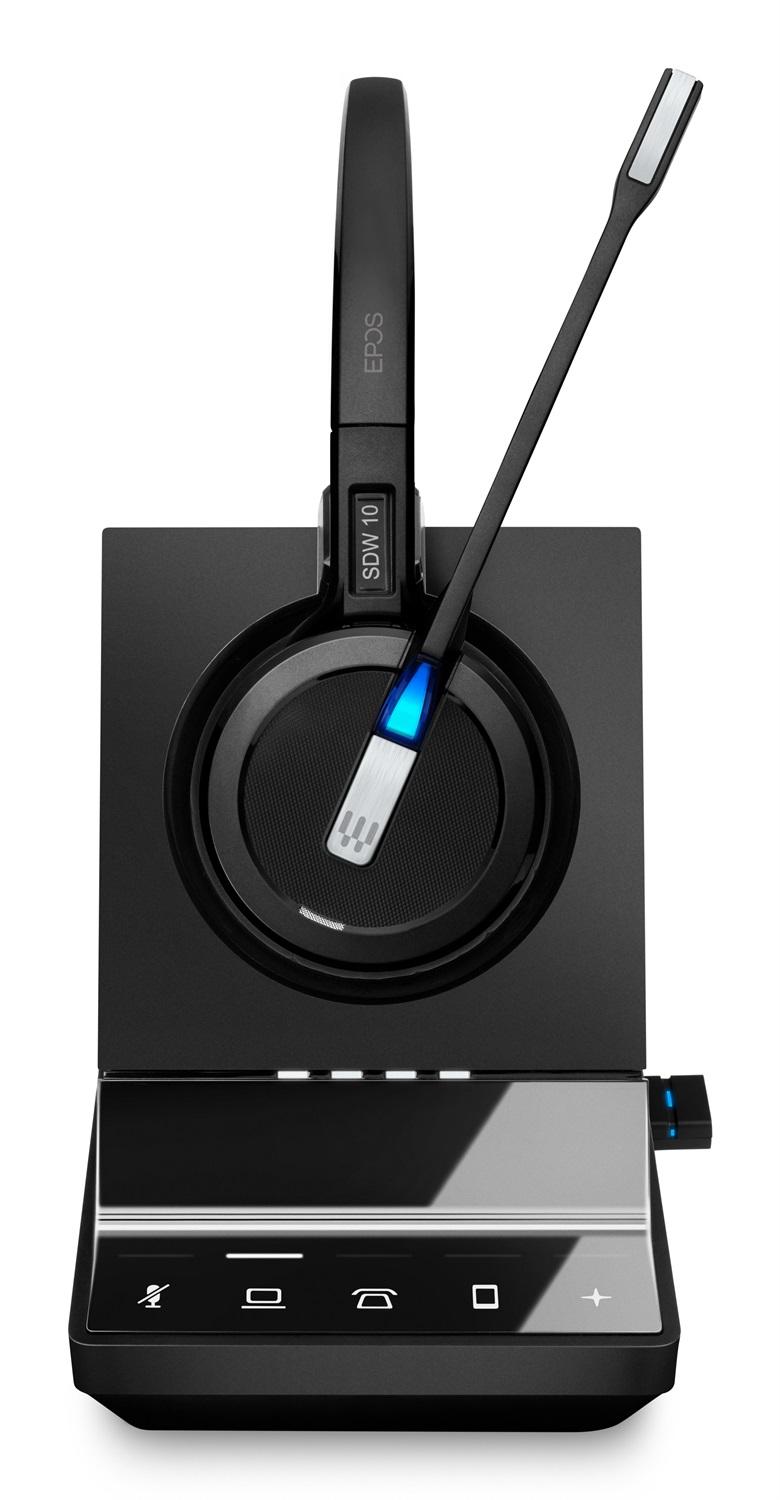 EPOS IMPACT SDW 5016 - Auricolare Wireless A Clip, Padiglione Ufficio Nero, Tecnologia DECT, Frequenza 100-11000 Hz, Peso 58 g