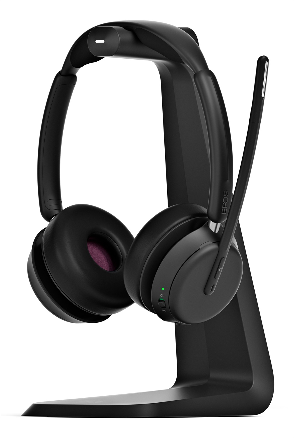 EPOS IMPACT 1061 Auricolare Wireless A Padiglione con Microfono Noise-Cancelling, Bluetooth, Base di Ricarica, Colore Nero