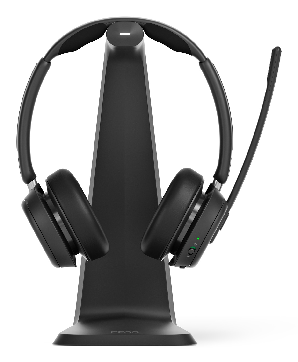 EPOS IMPACT 1061 Auricolare Wireless A Padiglione con Microfono Noise-Cancelling, Bluetooth, Base di Ricarica, Colore Nero