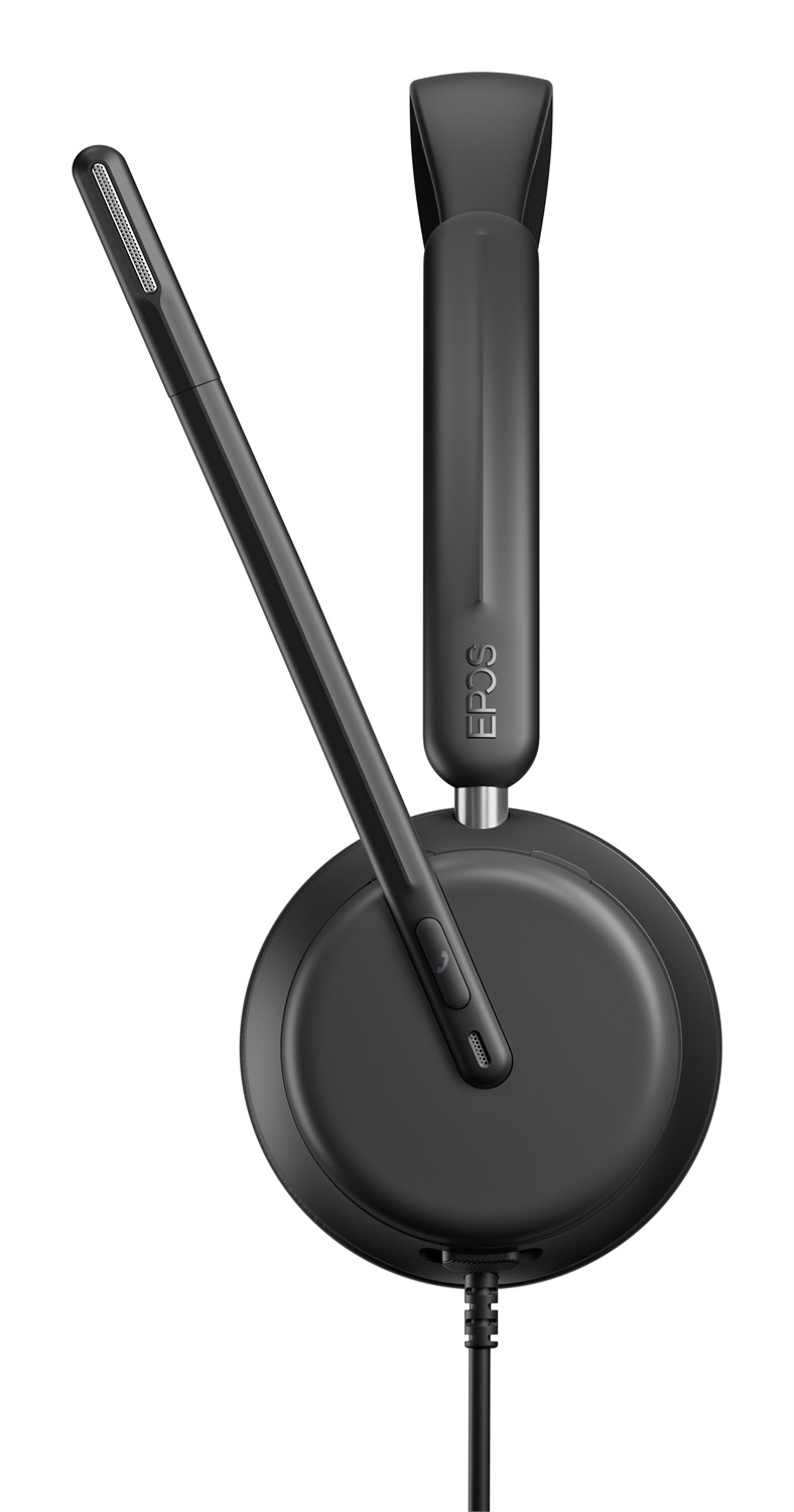 EPOS IMPACT 860 Cuffie Bifacciali Cablato con Microfono Noise-Cancelling, Connettività USB-C e USB-A, Audio Super Wideband, Vestibilità Comoda per Ufficio e Chiamate Business, Nero